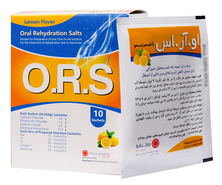 ساشه‌ ORS طعم‌دار که از نوع reduce-osmolarity است.